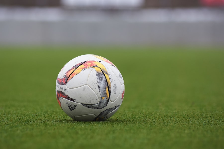 Pallone da calcio sull’erba